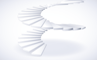 Simple white White spiral staircase-Background