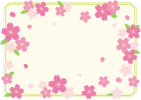 春(桜の八角フレーム)フレーム飾り枠