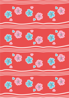 Vertical Japanese style retro cherry blossom background free illustration image