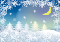 Winter background material-Cute snowy landscape with snow