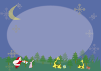 圣诞节(圣诞老人和动物)框架