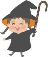 Halloween cute witch girl (stick)