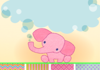 Background-Illustration-Cute (pink elephant)