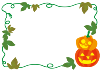 Halloween (pumpkin and vine) frame frame