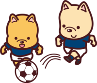 Cute dog soccer (pass) Olympic Games-Sports