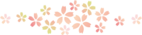 淡いグラデーションのたくさん桜イラスト-ワンポイント(フリー