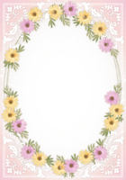 Elegant flower-vertical frame material-frame-decoration