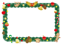 かわいいクリスマスフレーム枠イラスト(ザ-クリスマス