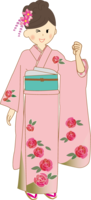 Kimono figure-Guts pose-Girl (girl)