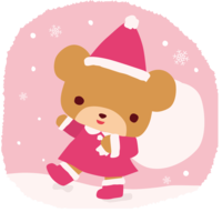 Bear-Santa Claus Christmas cute animal