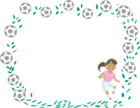 Frame frame of soccer player (girl)