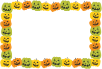 Halloween frame Frame-Illustration (colorful pumpkin)