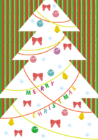 Cute Christmas (pop color scheme on white tree) background