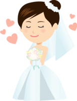 Dress of a happy bride