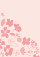 Background free illustration image with vertical cherry blossoms reflected