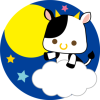 Cow's 15 nights (viewing the moon from above the clouds) Animals