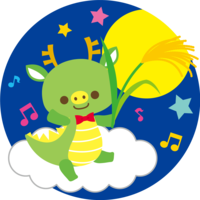 Dragon's full moon (dancing on the clouds) Animal