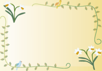 Narcissus winter (December-April) Flower frame