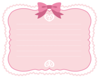 Cute ribbon (notepad style) frame-decoration
