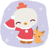 Chicken-Santa Claus Christmas Cute Animal