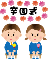 Graduation ceremony kindergarten children (boys-girls)