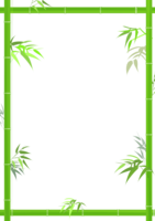 Japanese style frame illustration of bamboo (vertical)