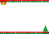 bell and fir tree tree cute Christmas-frame frame