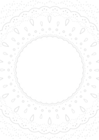 Round lace paper style decorative frame-Wedding-Fashionable vertical frame Frame