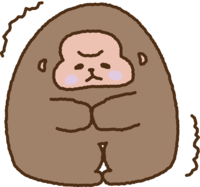 冬天布鲁尔看起来很冷的猴子