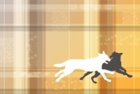 Dog silhouette-Competition-Fashionable background