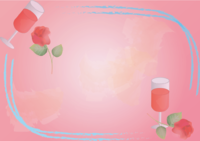 Rose (fashionable) (wine glass red) Flower frame