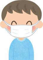 Boy (elementary school student) masked 'smile'