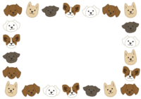 Dog face frame illustration / animal