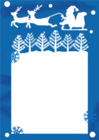 Christmas cute vertical frame with sled flying