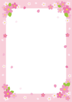 Cute frame of cherry blossom petals Frame Decorative frame