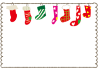 Christmas stocking cute frame
