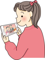 Talking on a videophone on a smartphone