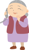 Grandma-Speaking on the phone