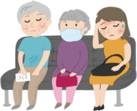 Patient / hospital waiting in the waiting room of the hospital