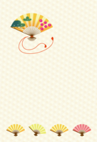 Japanese fan-New Year vertical background