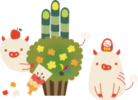 Cute Kadomatsu Toribo-2019 Zodiac (Year of the Pig)