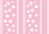 ハートと桜／春の背景