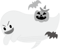 秋の吹き出しイラスト(白黒モノクロ)/吹き出し