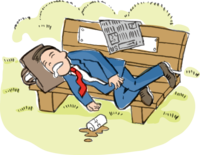 May disease office worker takes a nap