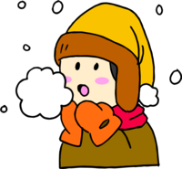 School winter illustration (snow-white breath)