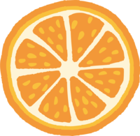 Cute sliced ​​oranges