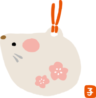 ねずみ(ネズミ-鼠) の置物-和風かわいい2020子年
