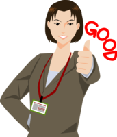 GOOD Pose woman (40s) businessman