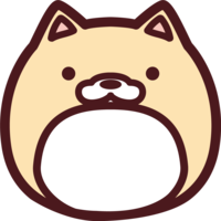 Shiba Inu face die-cut-cute