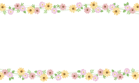 天地パステル小花-フレーム素材-枠-囲み
